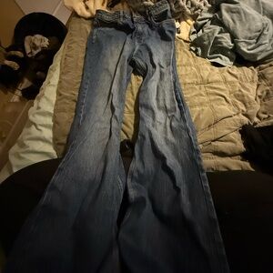 Wrangler Women's Flare Jeans in Deep Blue